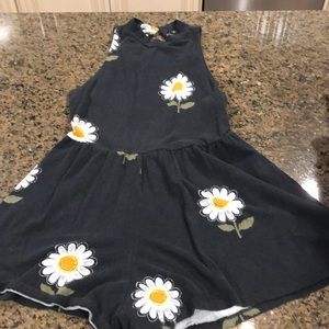 Open back floral romper